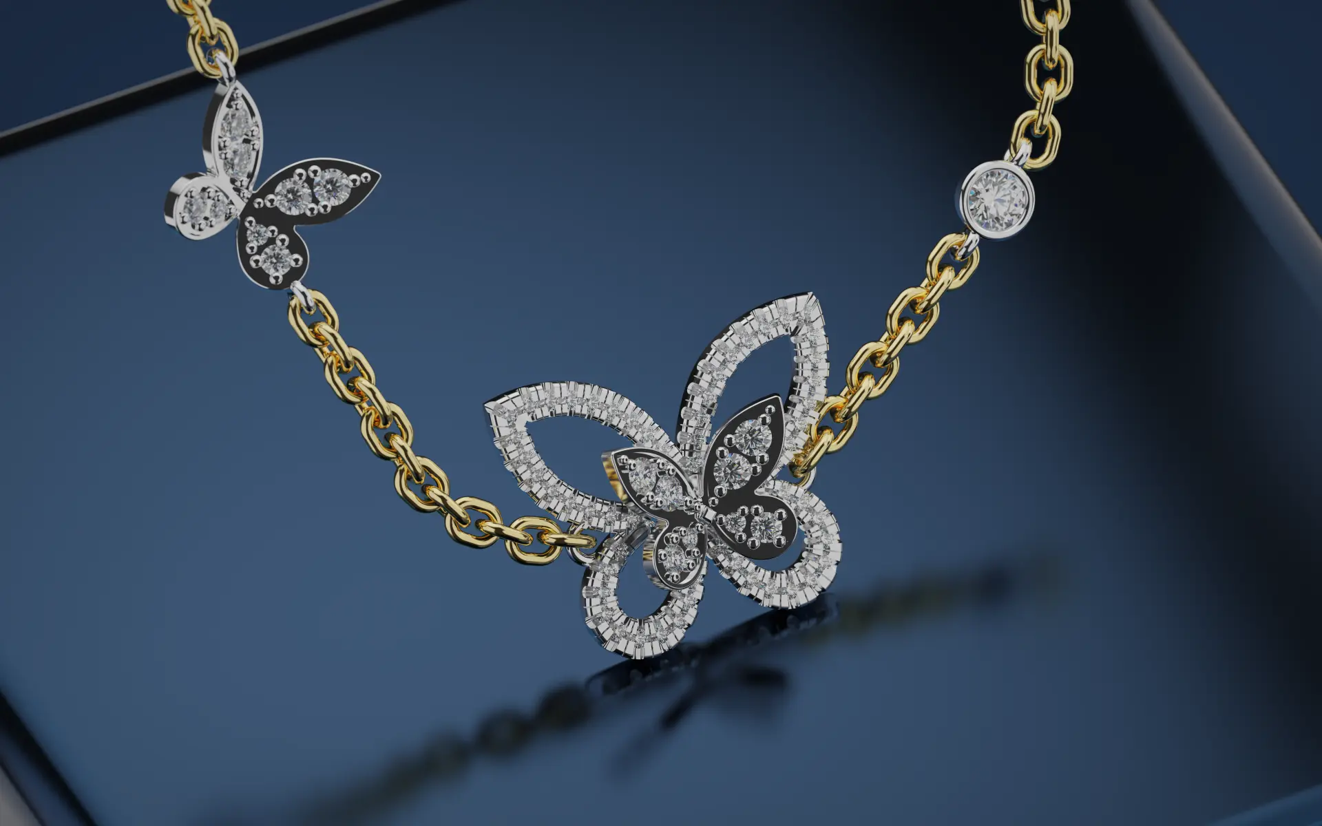 Graff Double Butterfly Silhouette Diamond