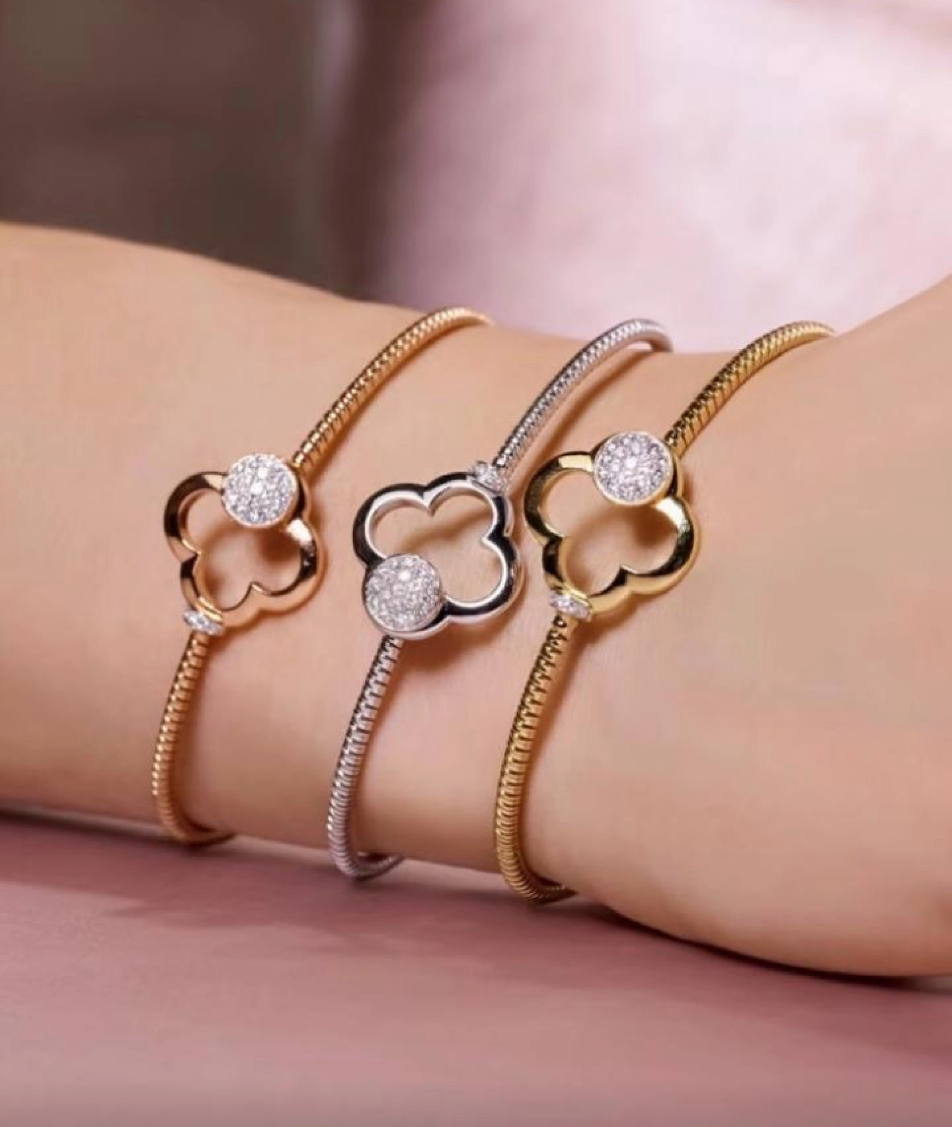 Tirisi -Seoul Flower Due Bangle