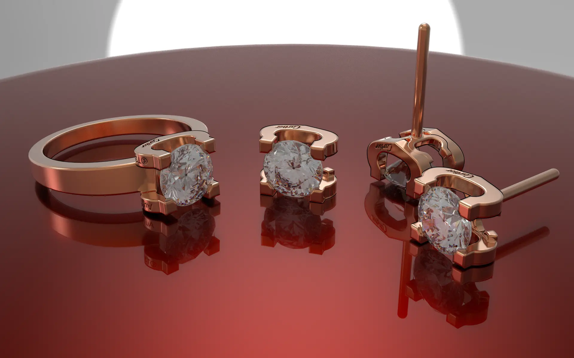 of Rings, Earrings and Necklaces Screw