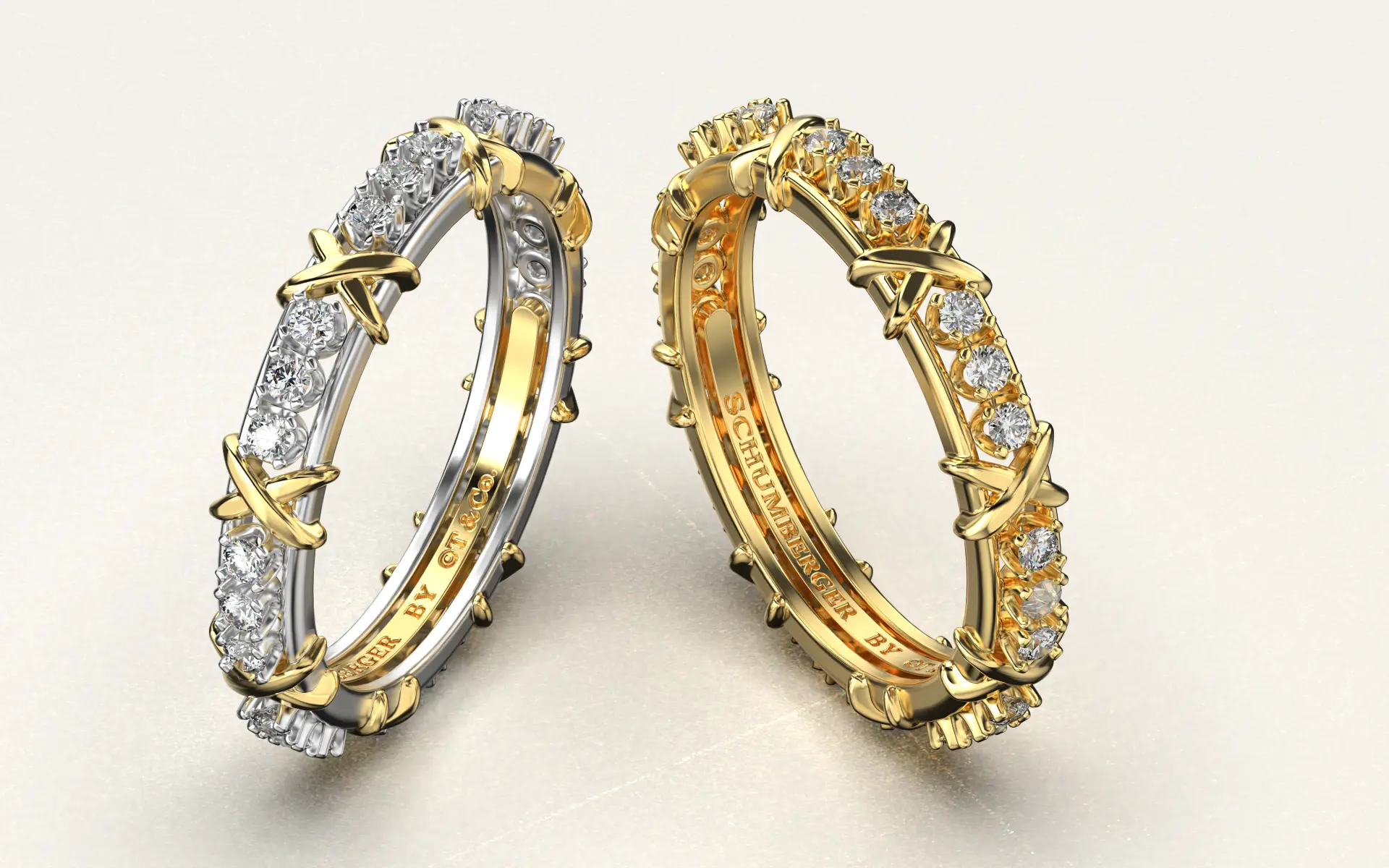 Tiffany X 3 gem 17.5mm